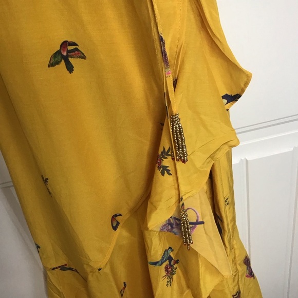 NWT Farm Rio Jungle Tucanos Silk Blend Wrap Dress Size X-Small. - Picture 6 of 11